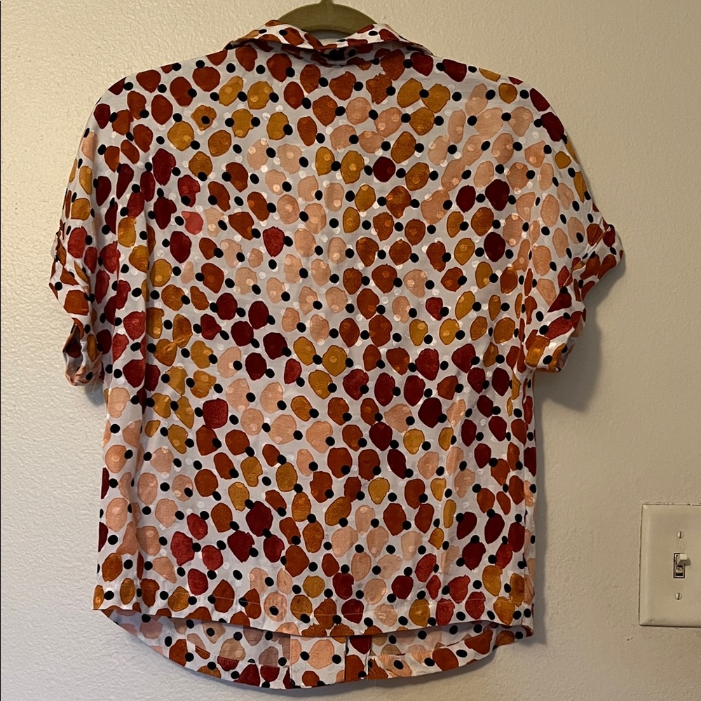 Mango Multicolor Polka Dot Blouse - image 2